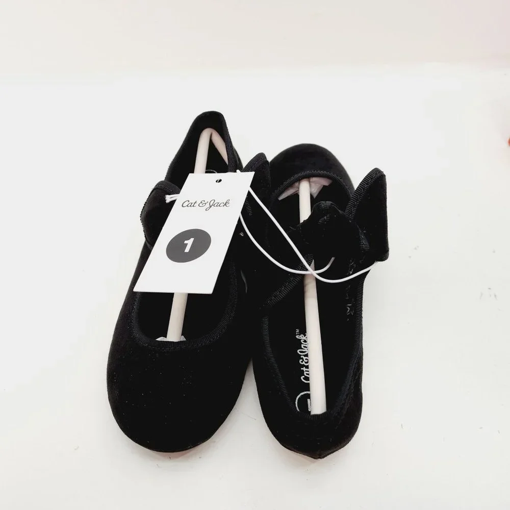 Girls Cat & Jack Mary Jane Shoes‎ - Jaya - Black - Size 1